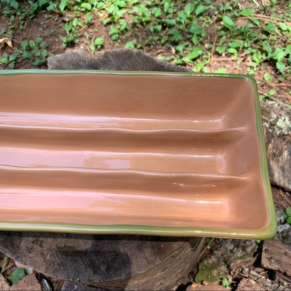 Noemi Ceramiche olive leaf rectangular plate - Picture 9 of 14